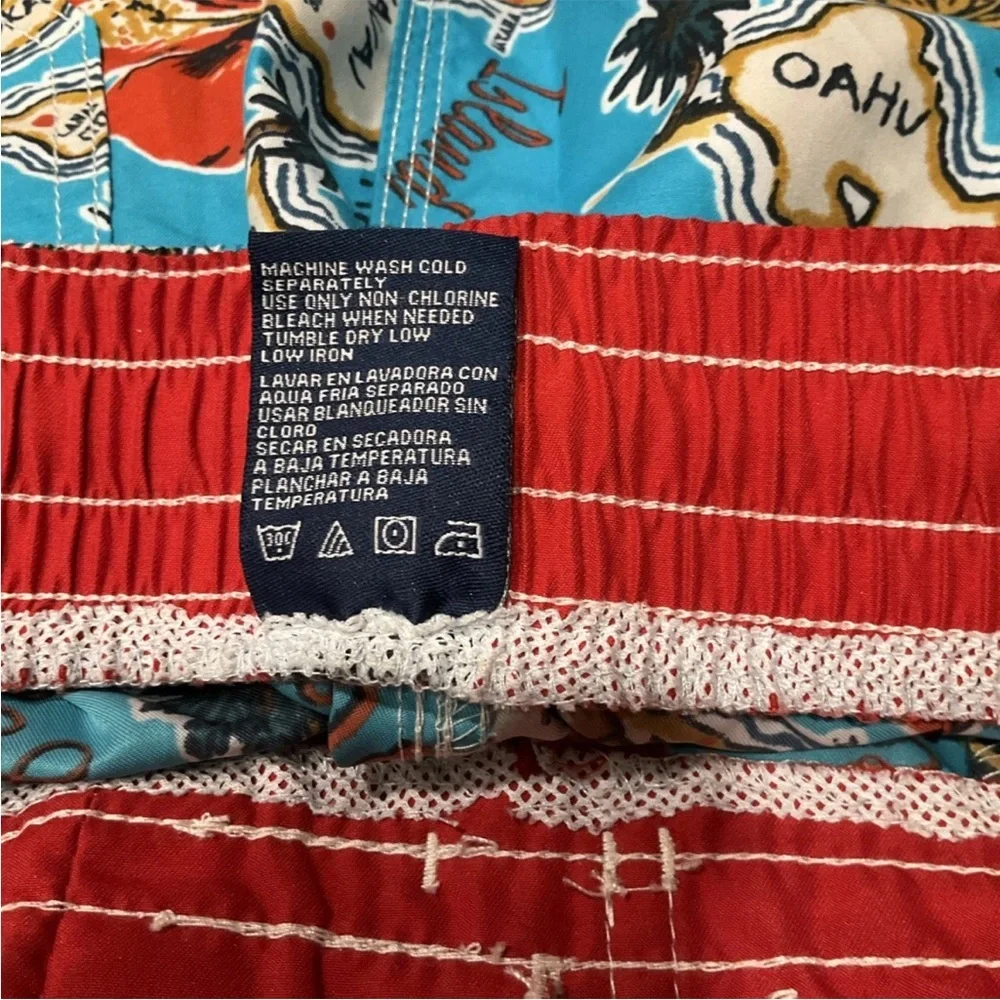 Caribbean Joe  Mens Hawaiian Swim Shorts Size‎ Large